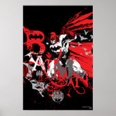Poster Batman Red et Black Collage (Devant)