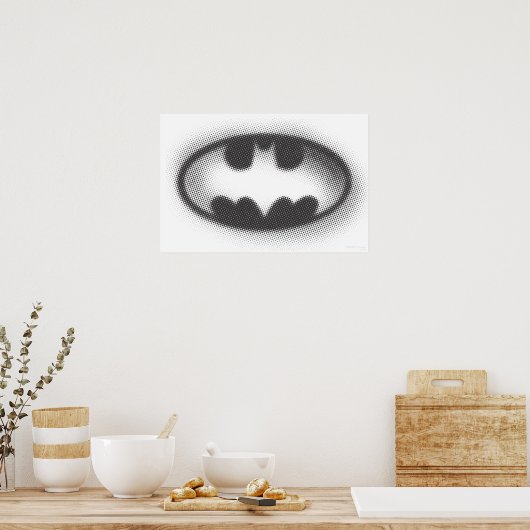 Poster Batman Symbol | Halftone Logo (Cuisine)