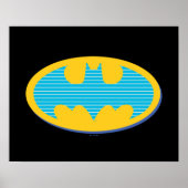 Poster Batman | Symbole Cyan Stripes (Devant)