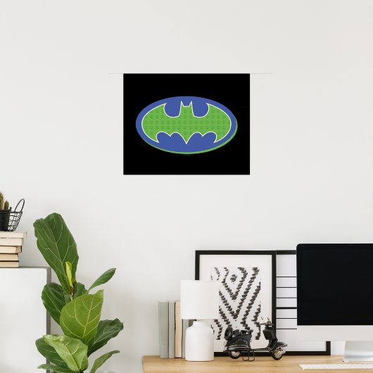 Poster Batman | Symbole pourpre et vert (Bureau à domicile)