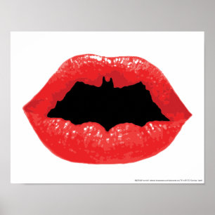 Poster Batman Valentine Lèvres de chaume