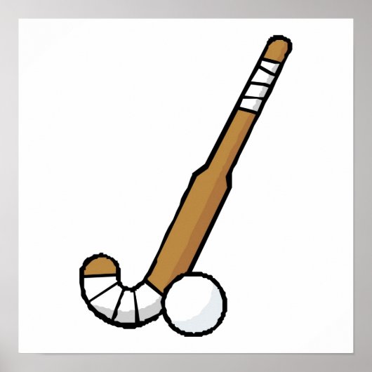 Poster Bâton de hockey Brown (Devant)