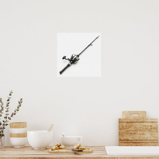 Poster Bâton de pêche et rouleaux (Cuisine)