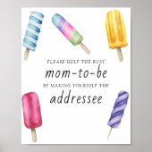 Poster Bâton glacé - Aidez la future maman occupée destin (Devant)