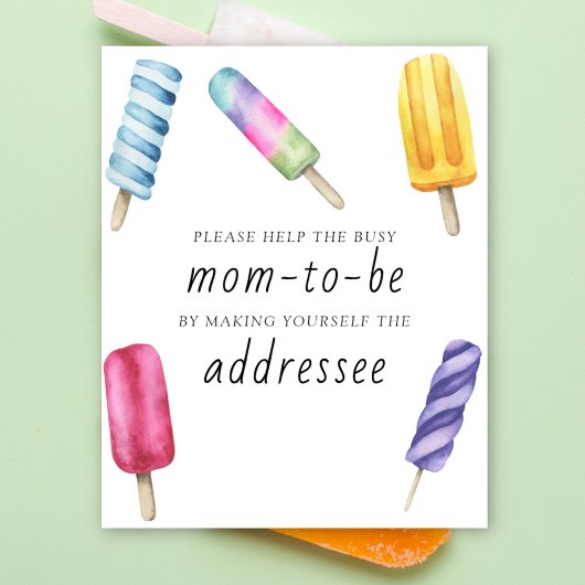 Poster Bâton glacé - Aidez la future maman occupée destin