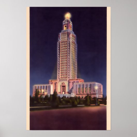 Poster Baton Rouge Louisiana State Capitol (Devant)