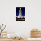 Poster Baton Rouge Louisiana State Capitol la nuit (Cuisine)