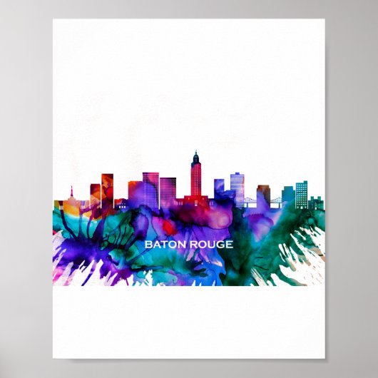 Poster Baton Rouge Skyline (Devant)