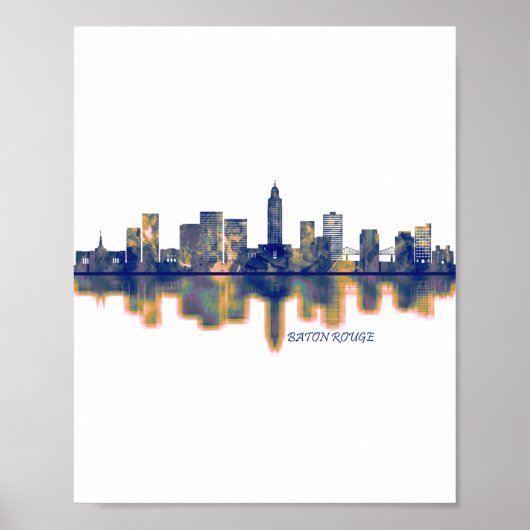 Poster Baton Rouge Skyline (Devant)