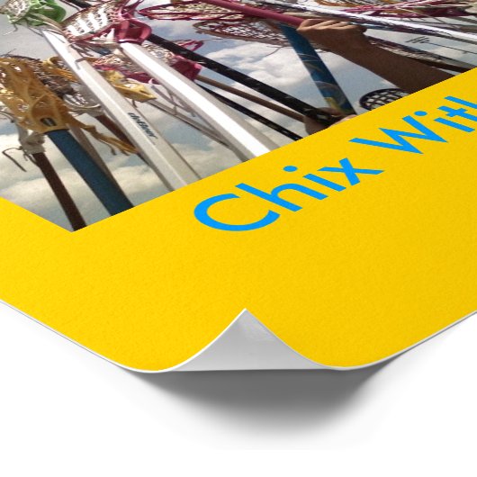 Poster bâtonnets lax, Chix Avec Stix (Coin)