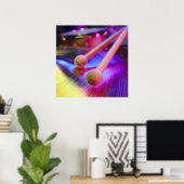 Poster Bâtons à tambour à cymbales et à bout rond (Bureau à domicile)