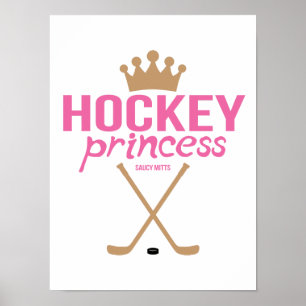 Poster Bâtons de hockey Princess Rose Girls
