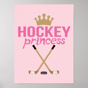 Poster Bâtons de hockey princesse de hockey pour filles r