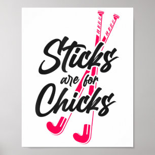Poster Bâtons de hockey sur gazon sont pour les poules _2