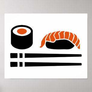 Poster Bâtons de sashimi de sushi