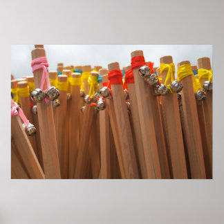 Poster Bâtons Escalades du mont Fuji