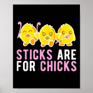 Poster Bâtons pour Joueuses de Hockey sur Gazon