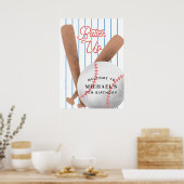 Poster Batte Up Baseball Thème Anniversaire Bienvenue (Cuisine)