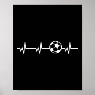 Poster Battement de coeur de football Byll- Joueur de foo