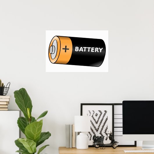 Poster Batterie (Bureau à domicile)