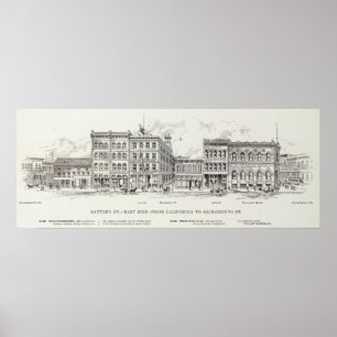 Poster Batterie côté Est Californie et Sacramento
