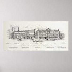 Poster Batterie côté ouest Californie et Sacramento