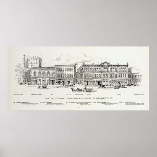 Poster Batterie côté ouest Californie et Sacramento (Devant)