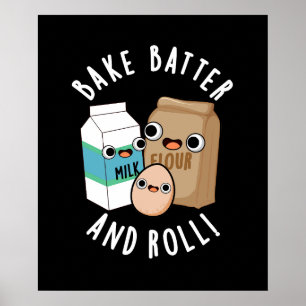 Poster Batterie De Cuisine Et Rouleau Drôle Baking Chanso