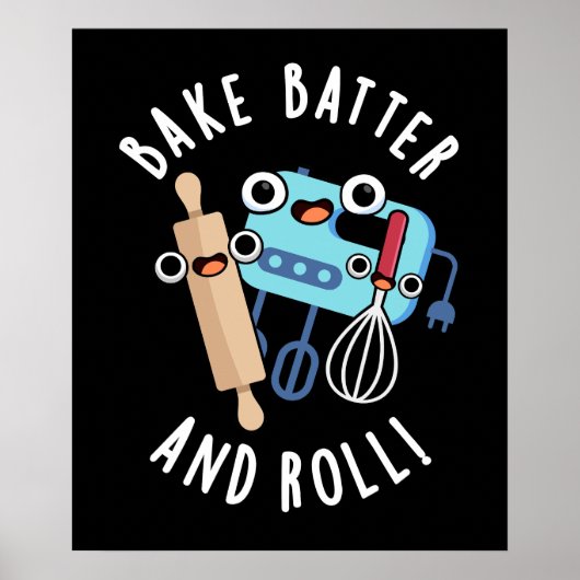Poster Batterie De Cuisson Et Roulette Drôle Pun De Cuiss (Devant)