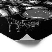 Poster Batterie de tambour de groupe de rock Kitten Chat  (Coin)