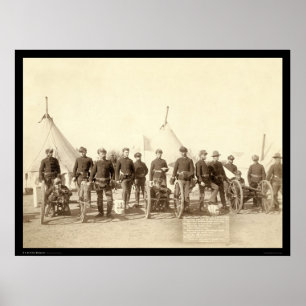 Poster Batterie E du 1er Artillerie et pistolet Hotchkiss