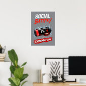 Poster Batterie Sociale Extrêmement Faible – Introverti D (Bureau à domicile)