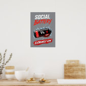 Poster Batterie Sociale Extrêmement Faible – Introverti D (Cuisine)