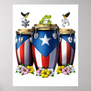 Poster Batteries Porto Rico Boricua