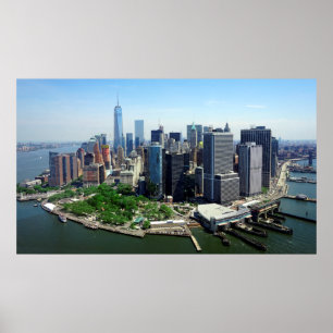 Poster BATTERSTAT PARK et SOUTH MANHATTAN SKYLINE