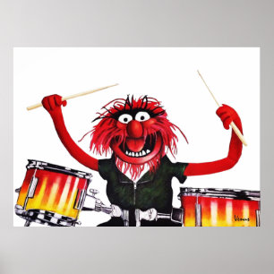Poster Batteur animal