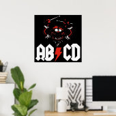 Poster Batteur animal ACDC (Bureau à domicile)