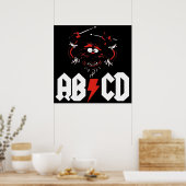 Poster Batteur animal ACDC (Cuisine)