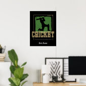 Poster Batteur de cricket né pour Joueur et entraîneur (Bureau à domicile)