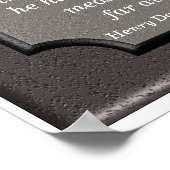 Poster Batteur Différent - tirage de citation Thoreau (Coin)