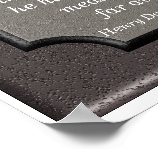 Poster Batteur Différent - tirage de citation Thoreau (Coin)