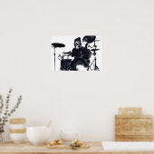 Poster Batteur en action - sombre (Cuisine)