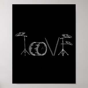 Poster Batteurs d'amour Joyeuse Saint-Valentin Batteur Mu