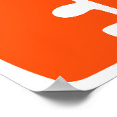 Poster Battez la forme - typographie rouge verdâtre (Coin)