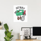 Poster Battez-Le Drôle Pun À Cuisson (Bureau à domicile)