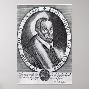 Poster Battista Guarini, frontispice à 'Il Pastor