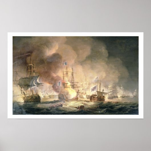 Poster Battle of the Nile, 1er août 1798 at 10pm, 1834 (Devant)