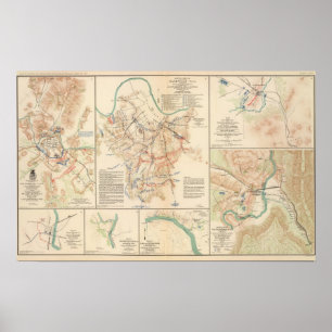 Poster Battlefields Nashville, Tenn