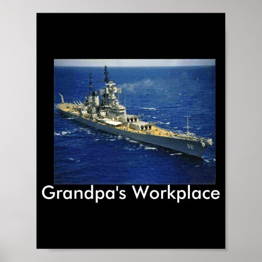 Poster Battleship Uss New Jersey (Devant)