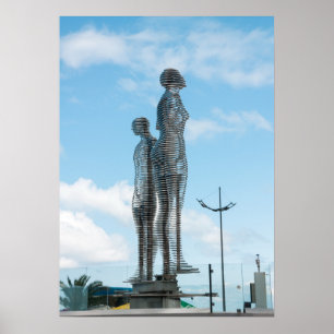 Poster Batumi en Géorgie. Statue d'Ali et de Nino